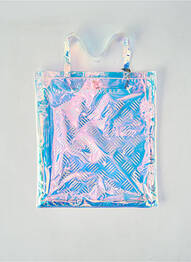 Sac poignée 2 anses de portée forme rectangulaire argent CHROMABLE femme