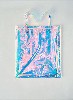 Sac poignée 2 anses de portée forme rectangulaire argent CHROMABLE femme