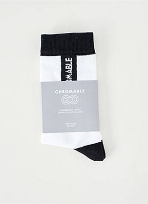 Chaussettes stretch blanc CHROMABLE homme