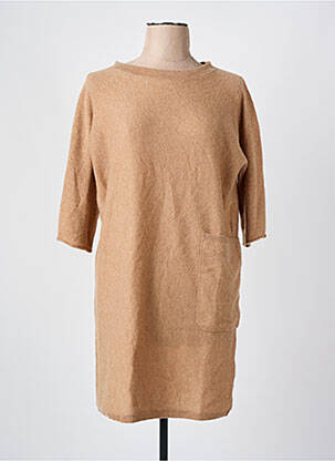 Robe pull col rond manches longues beige NOT SHY femme