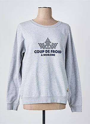 Sweat-shirt sérigraphie manches longues gris FRENCH DISORDER femme