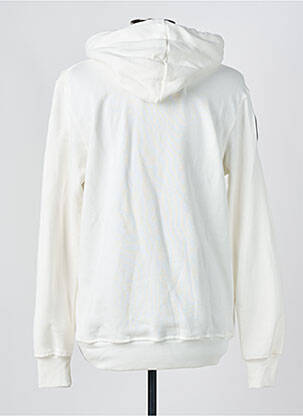 Sweat-shirt à capuche col v manches longues blanc 1921TSHIRT femme