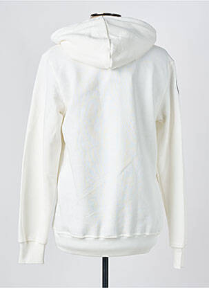 Sweat-shirt à capuche col v manches longues blanc 1921TSHIRT femme