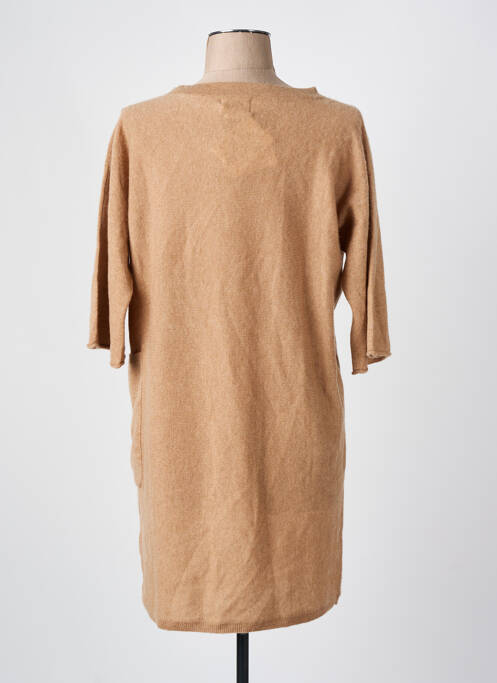 Robe pull col rond manches longues beige NOT SHY femme
