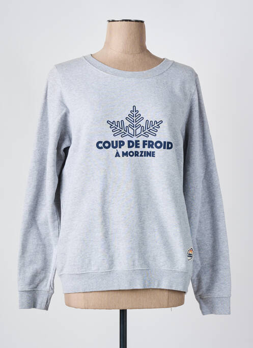 Sweat-shirt sérigraphie manches longues gris FRENCH DISORDER femme