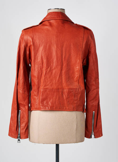 Veste en cuir poches marron IMPERIAL femme