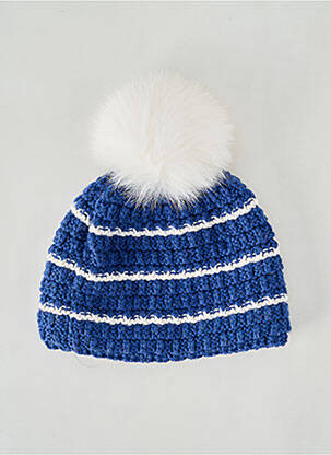 Bonnet maille tricot bleu EISBÄER femme