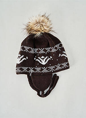 Bonnet forme chapka marron EISBÄER femme