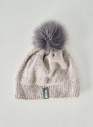 Bonnet stretch argent POINT NEIGE femme