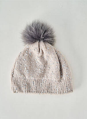 Bonnet stretch argent POINT NEIGE femme