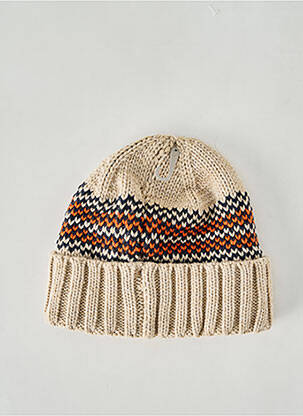 Bonnet imprimé rayures beige BARTS unisexe