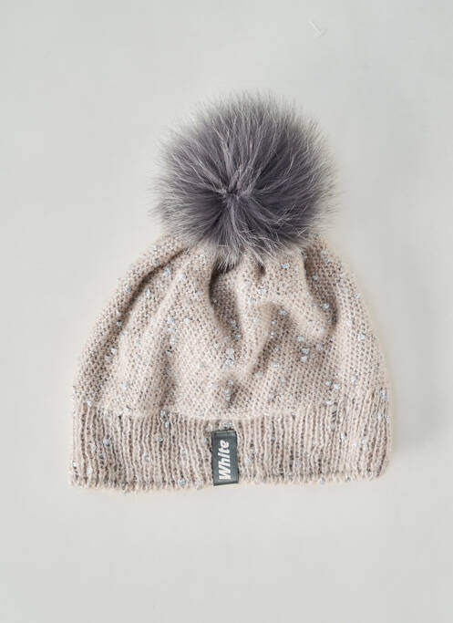 Bonnet stretch argent POINT NEIGE femme
