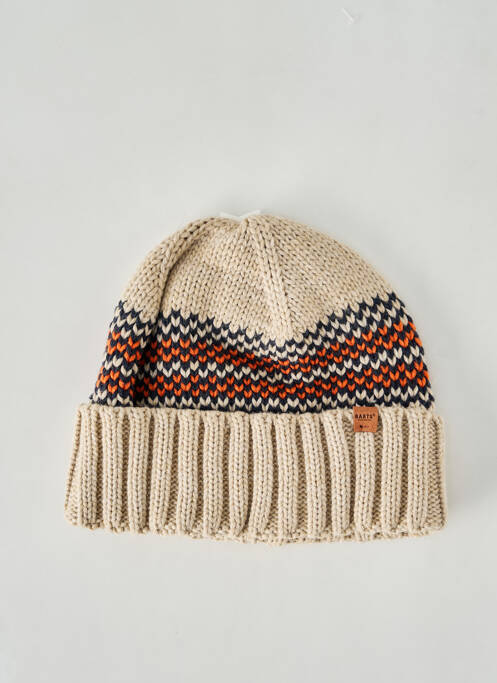 Bonnet imprimé rayures beige BARTS unisexe