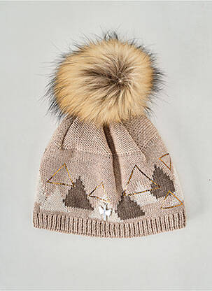Bonnet stretch beige PIPOLAKI femme