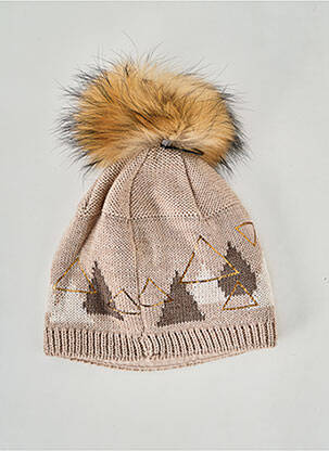 Bonnet stretch beige PIPOLAKI femme
