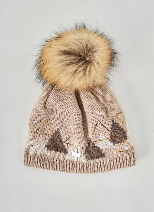 Bonnet stretch beige PIPOLAKI femme