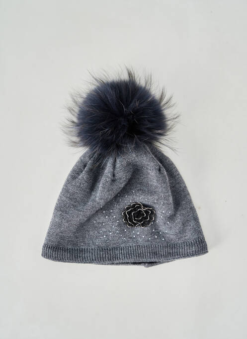 Bonnet gris POINT NEIGE pour femme