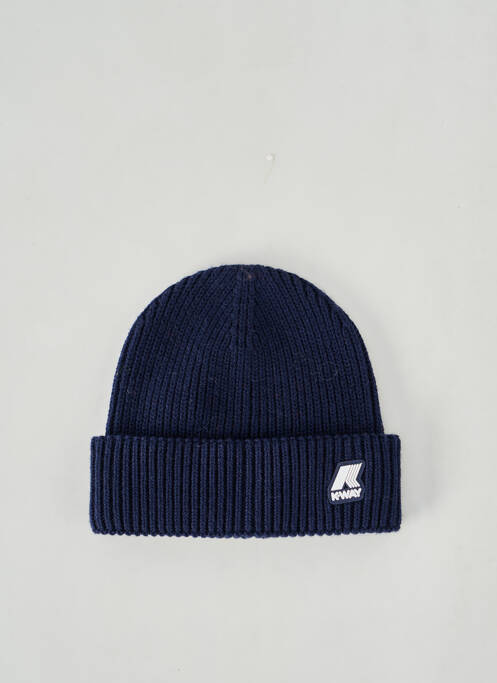 Bonnet maille tricot bleu K. WAY garcon