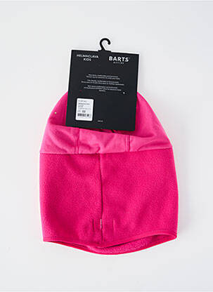 Bonnet forme cagoule rose BARTS fille