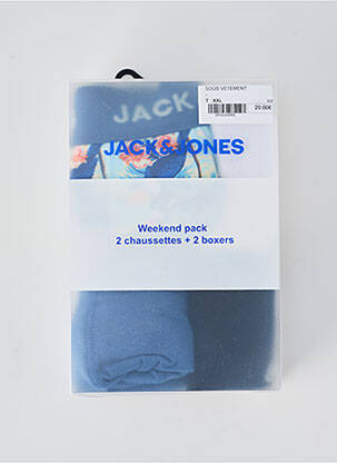 Boxer imprimé fantaisie bleu JACK & JONES homme