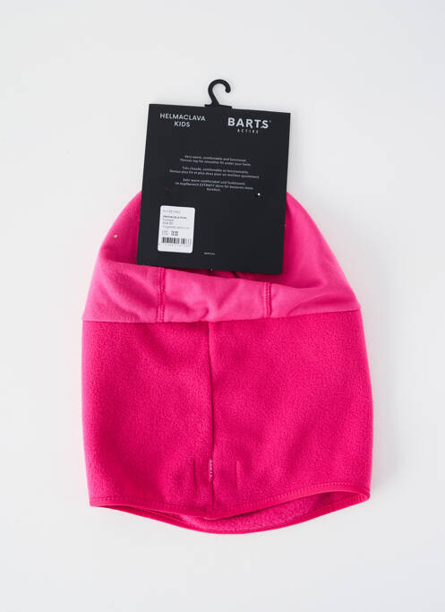 Bonnet tissage polaire rose BARTS fille