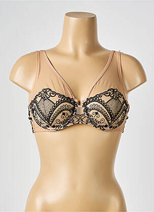 Soutien-gorge broderie haut soutien-gorge emboitant beige LOUISA BRACQ femme