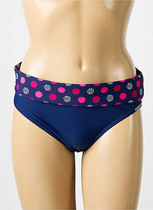 Bas de maillot de bain imprimé fantaisie culotte bleu SUNMARIN femme