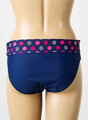 Bas de maillot de bain imprimé fantaisie culotte bleu SUNMARIN femme