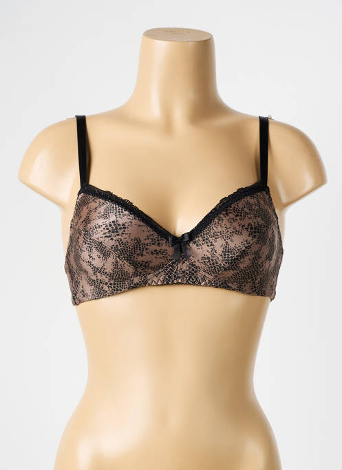 Soutien-gorge sans armature haut soutien-gorge balconnet marron ANTIGEL femme