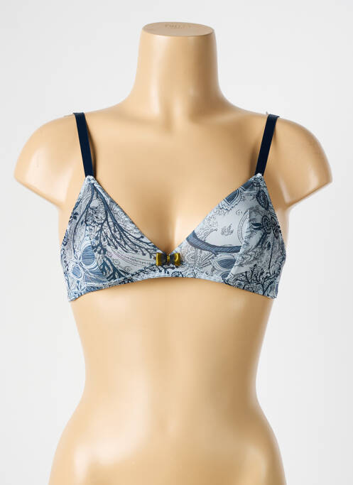 Soutien-gorge sans armature haut soutien-gorge balconnet bleu ANTIGEL femme