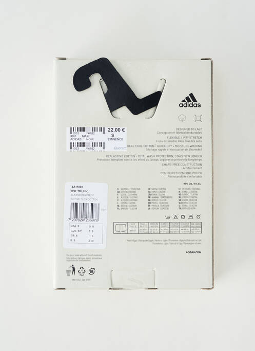 Boxer noir ADIDAS homme