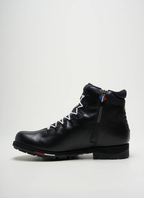 Bottines/boots tissage satiné talon bas noir ROSSIGNOL homme