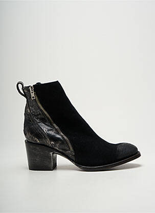 Bottines/boots tissage satiné talon de 4 à 6cm argent MEXICANA femme