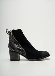 Bottines/boots tissage satiné talon de 4 à 6cm argent MEXICANA femme
