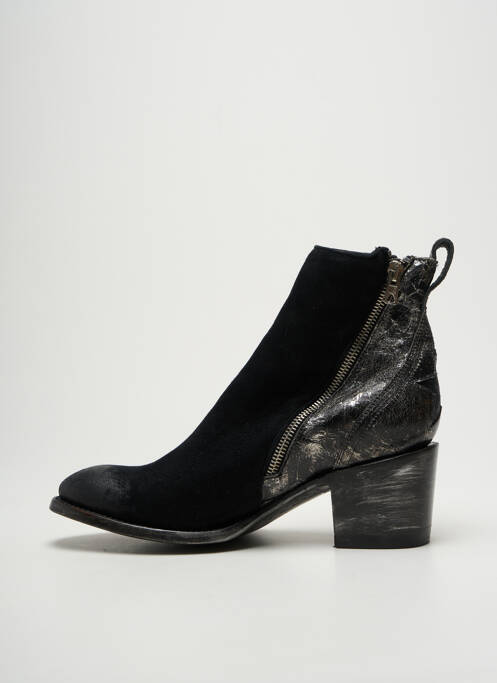 Bottines/boots tissage satiné talon de 4 à 6cm argent MEXICANA femme
