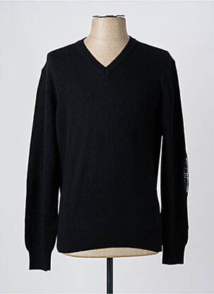 Pull col v manches longues noir ELLEMME homme