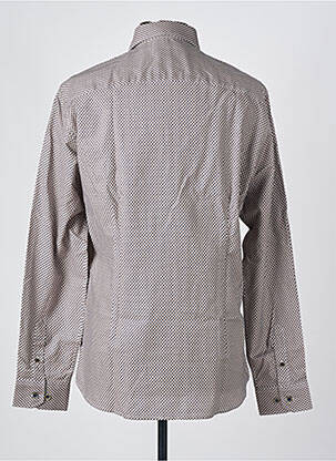 Chemise manches longues imprimé fantaisie marron FLORENTINO homme