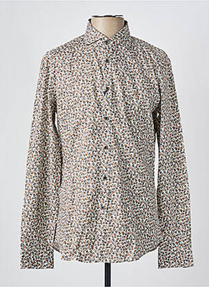 Chemise manches longues imprimé fleurs marron FLORENTINO homme