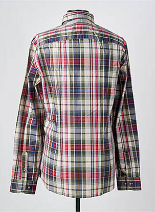 Chemise manches longues imprimé écossais rouge FLORENTINO homme