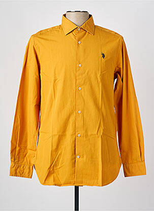 Chemise manches longues coupe cintrée jaune U.S. POLO ASSN homme