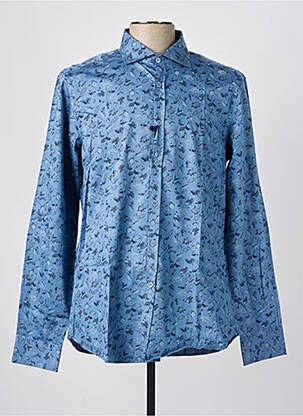 Chemise manches longues imprimé fantaisie bleu FLORENTINO homme