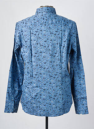 Chemise manches longues imprimé fantaisie bleu FLORENTINO homme