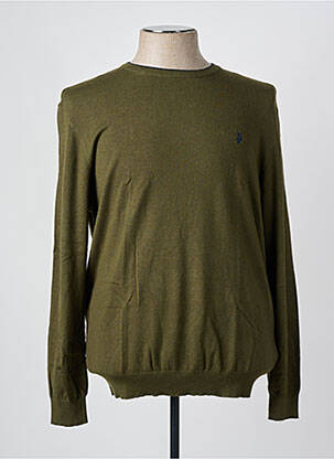 Pull stretch manches longues vert U.S. POLO ASSN homme
