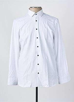 Chemise manches longues coupe cintrée blanc OLYMP homme