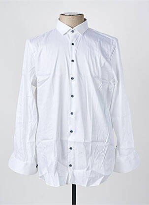 Chemise manches longues coupe cintrée blanc OLYMP homme
