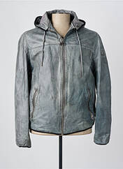 Veste en cuir gris MILESTONE pour homme seconde vue
