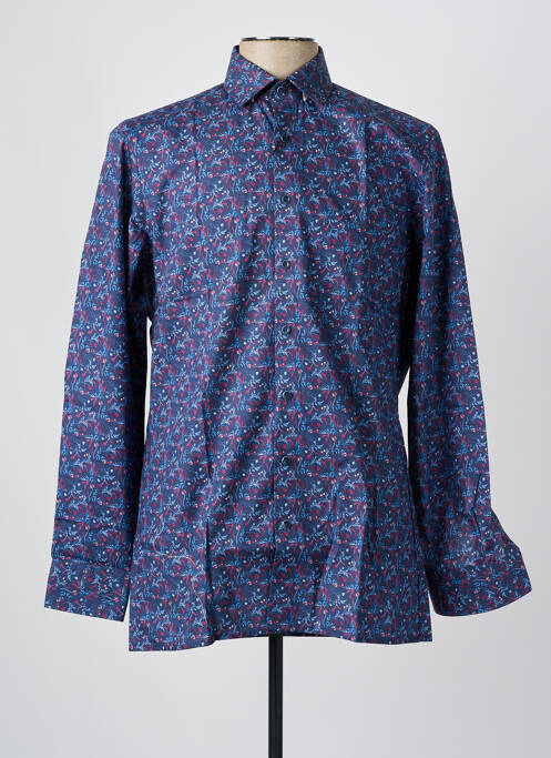 Chemise manches longues coupe cintrée bleu OLYMP homme