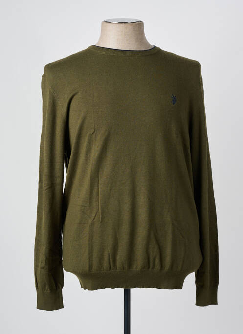 Pull stretch manches longues vert U.S. POLO ASSN homme