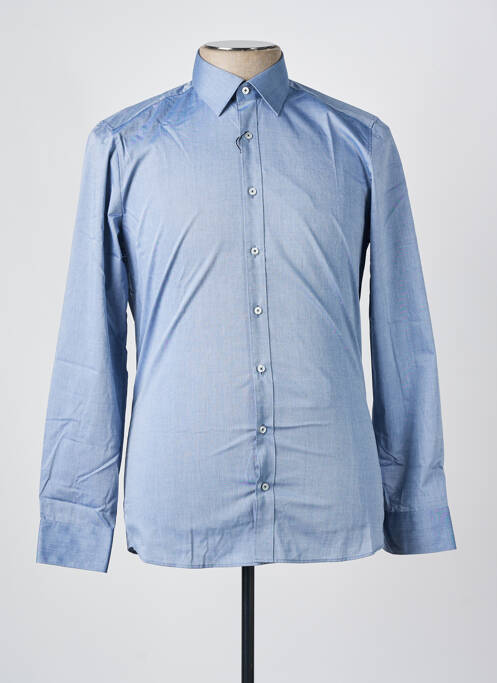 Chemise manches longues coupe cintrée bleu OLYMP homme
