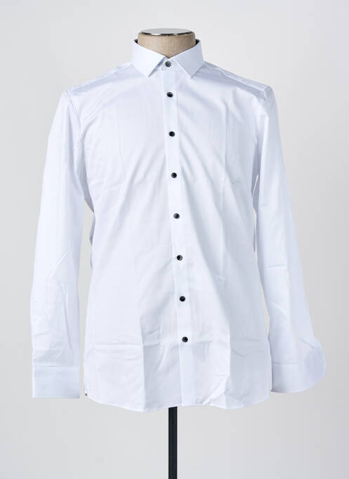 Chemise manches longues coupe cintrée blanc OLYMP homme